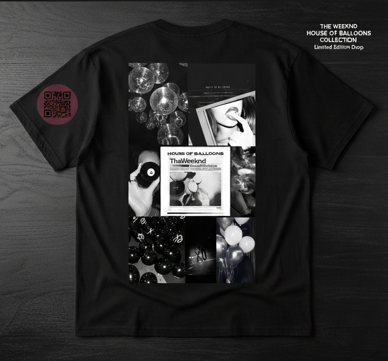 LyriX × The Weeknd — House of Ballons  (Unisex Black Tee)