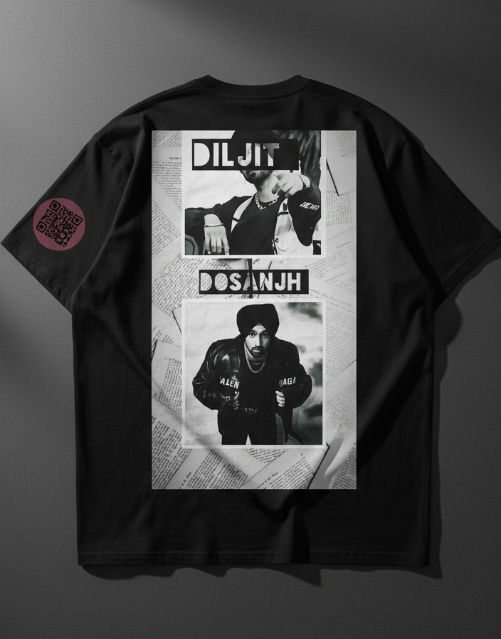LyriX × Diljit Dosanjh -- G.O.A.T (Unisex Black Tee)