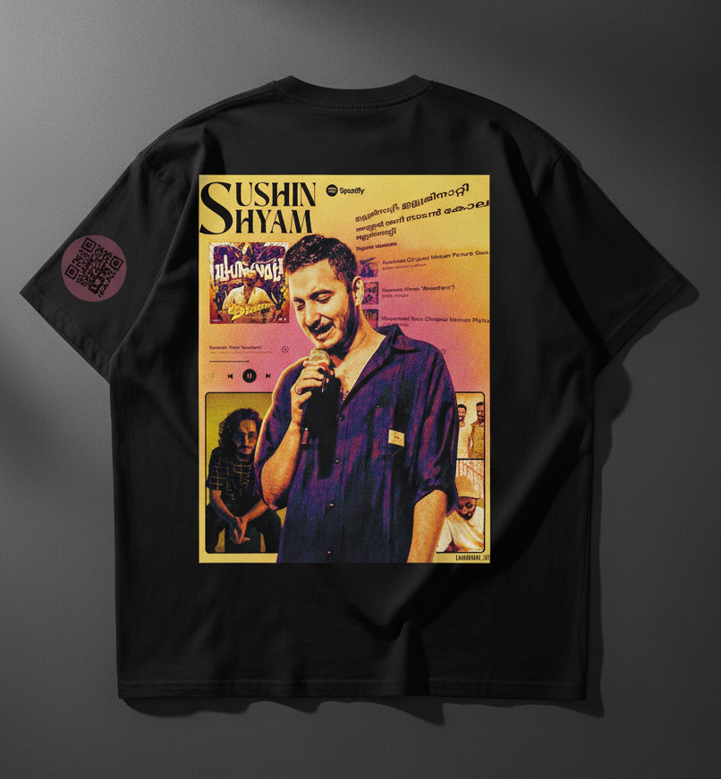 LyriX × Shushin Shyam -- illuminati (Unisex Black Tee)